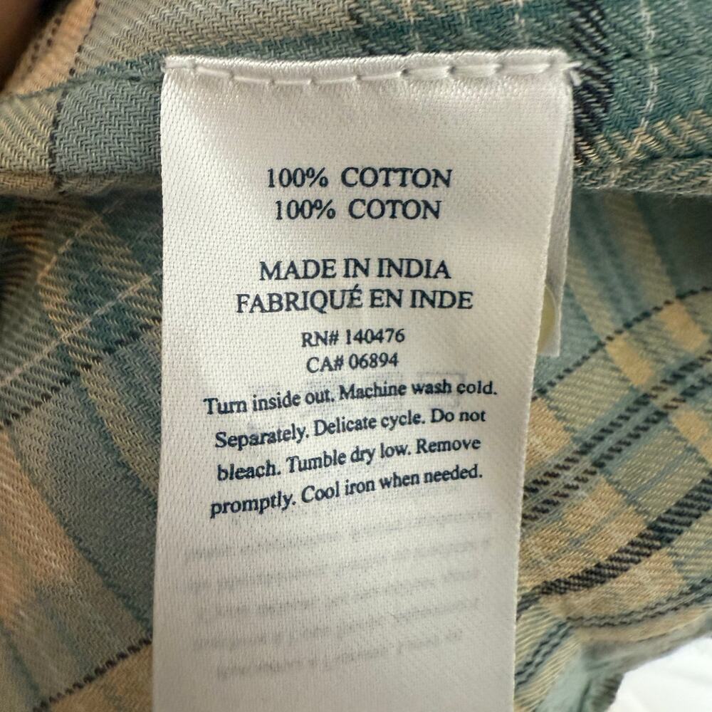 FAHERTY BRAND Daphne Top Sage Ellicott Plaid - Picture 3 of 5